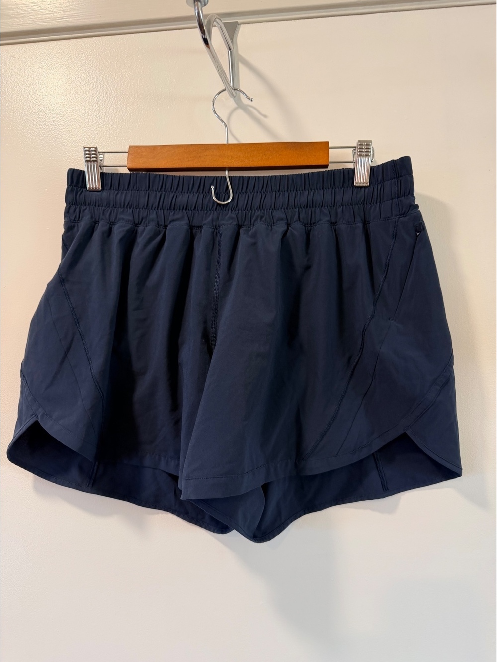 Lululemon Track That High-Rise Running Shorts Navy Size 12 Lined